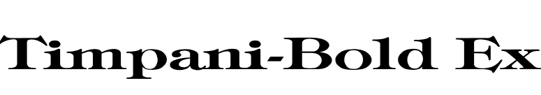 Timpani-Bold Ex font preview