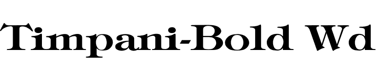 Timpani-Bold Wd font preview
