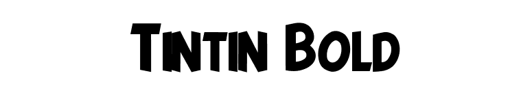Tintin Bold font preview