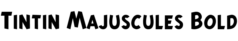 Tintin Majuscules Bold font preview