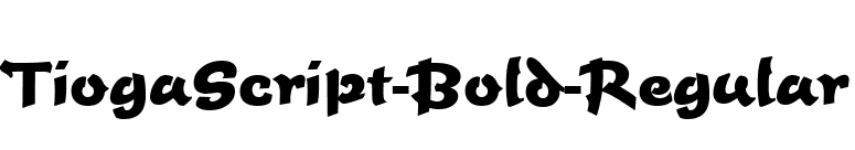 TiogaScript-Bold-Regular font preview