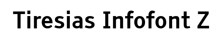 Tiresias Infofont Z font preview
