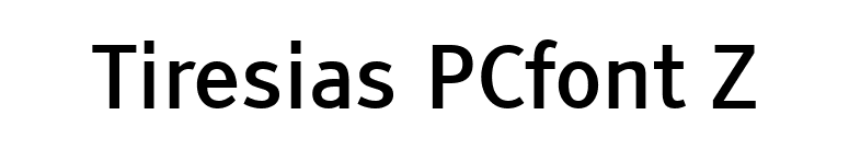 Tiresias PCfont Z font preview