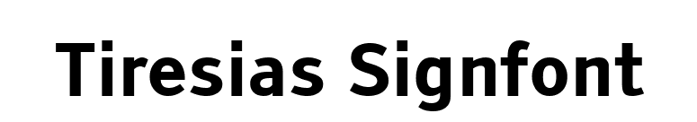 Tiresias Signfont font preview