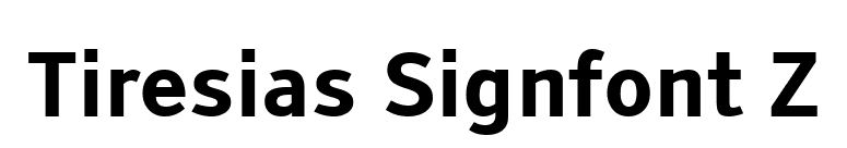 Tiresias Signfont Z font preview