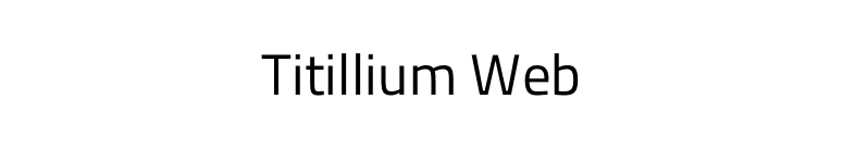 Titillium Web font preview