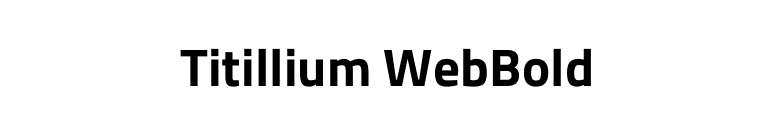 Titillium WebBold font preview
