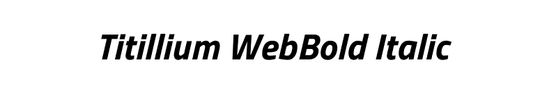 Titillium WebBold Italic font preview