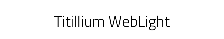 Titillium WebLight font preview