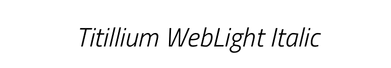 Titillium WebLight Italic font preview