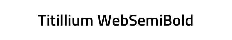 Titillium WebSemiBold font preview