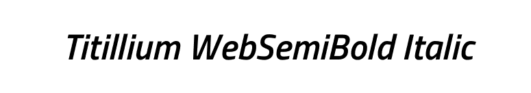 Titillium WebSemiBold Italic font preview