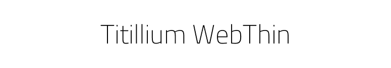 Titillium WebThin font preview