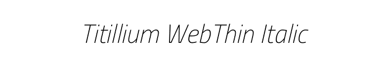 Titillium WebThin Italic font preview