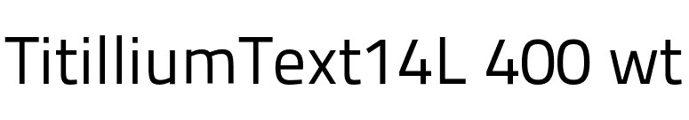 TitilliumText14L 400 wt font preview