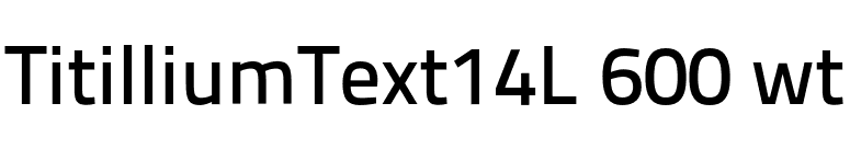 TitilliumText14L 600 wt font preview