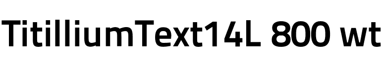 TitilliumText14L 800 wt font preview