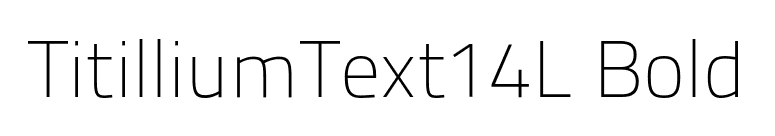 TitilliumText14L Bold font preview
