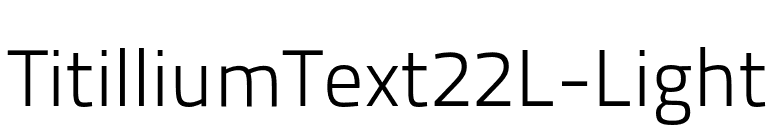 TitilliumText22L-Light font preview