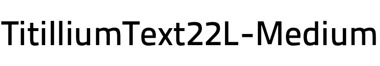 TitilliumText22L-Medium font preview