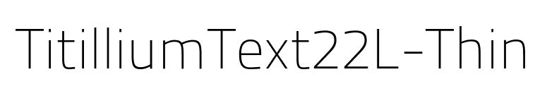 TitilliumText22L-Thin font preview