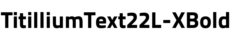 TitilliumText22L-XBold font preview