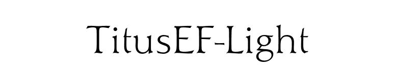 TitusEF-Light font preview