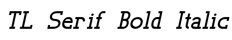 TL Serif Bold Italic font preview