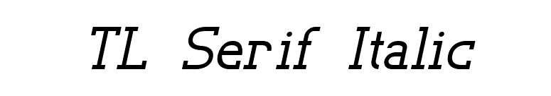 TL Serif Italic font preview