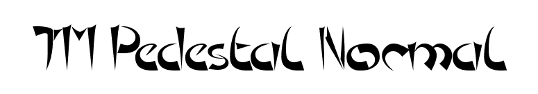 TM Pedestal Normal font preview