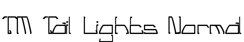 TM Tail Lights Normal font preview