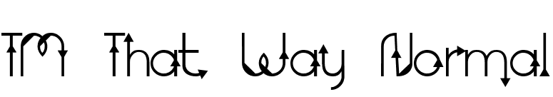 TM That Way Normal font preview