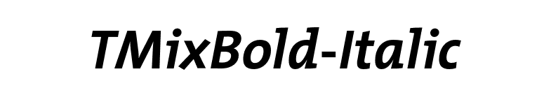 TMixBold-Italic font preview