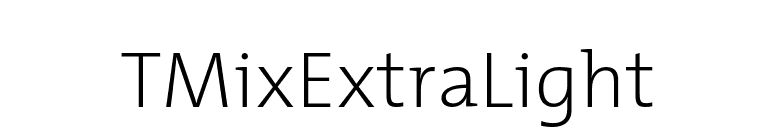 TMixExtraLight font preview