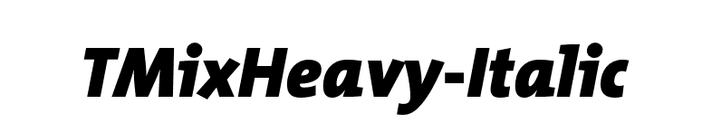 TMixHeavy-Italic font preview