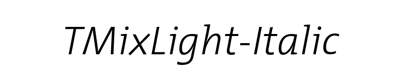 TMixLight-Italic font preview