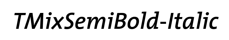 TMixSemiBold-Italic font preview