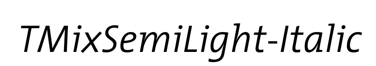 TMixSemiLight-Italic font preview