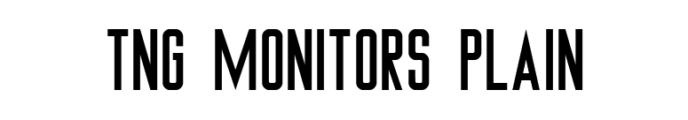 TNG Monitors Plain font preview