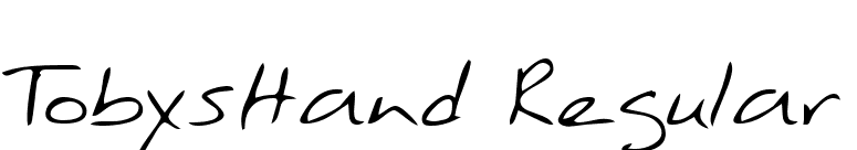 TobysHand Regular font preview
