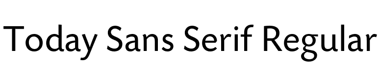 Today Sans Serif Regular font preview