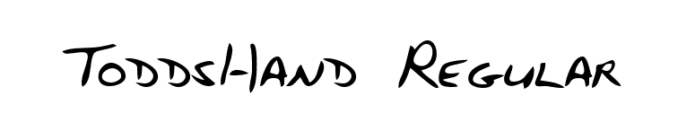 ToddsHand Regular font preview