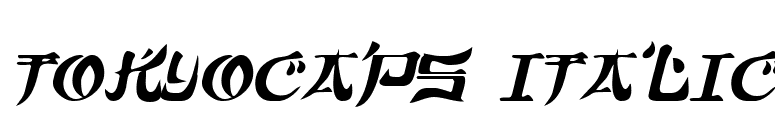 TokyoCaps Italic font preview