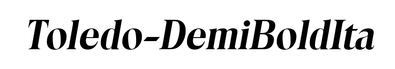 Toledo-DemiBoldIta font preview