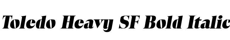 Toledo Heavy SF Bold Italic font preview