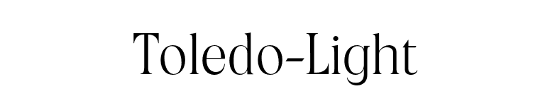 Toledo-Light font preview