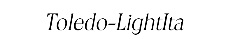 Toledo-LightIta font preview