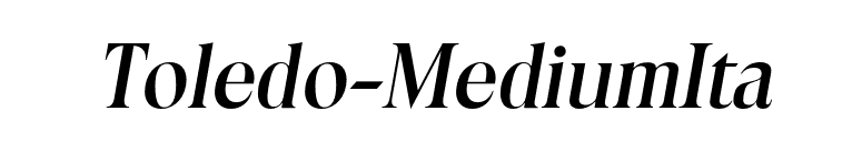 Toledo-MediumIta font preview