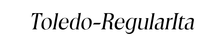 Toledo-RegularIta font preview