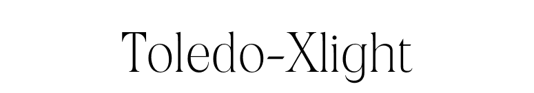 Toledo-Xlight font preview